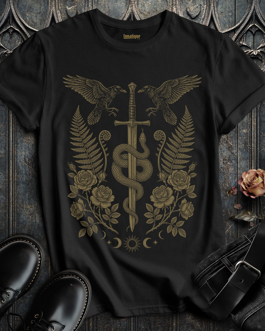 Sword Serpent and Ravens T-Shirt