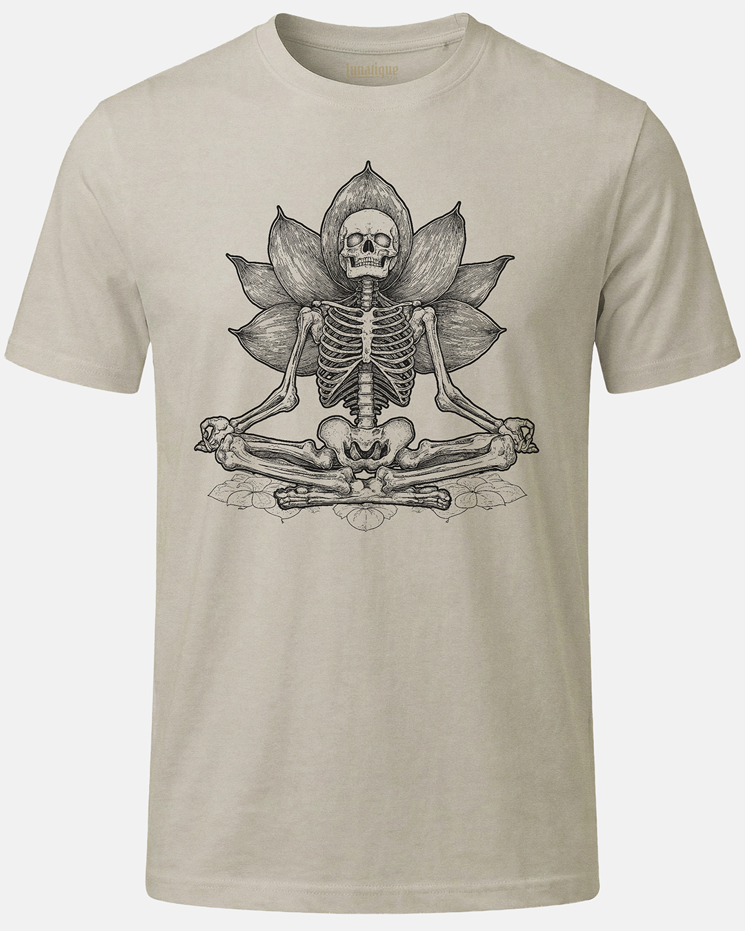 Meditating Skeleton w Lotus T-Shirt