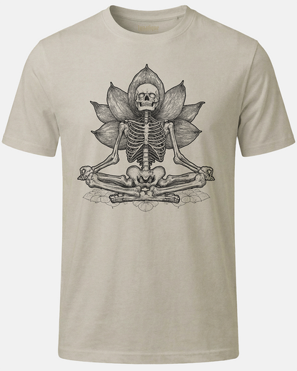 Meditating Skeleton w Lotus T-Shirt