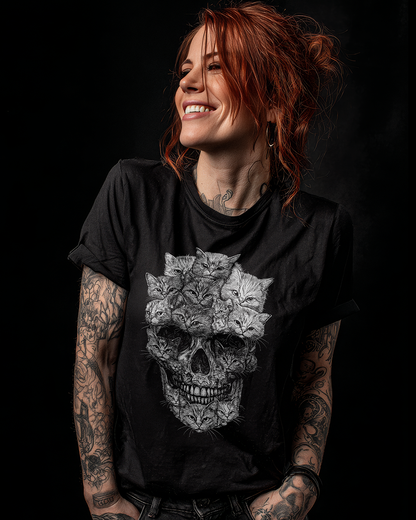 A Skull But It's Cats T-Shirt