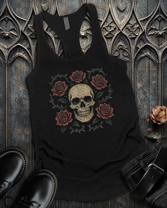 Skull With Roses Tank