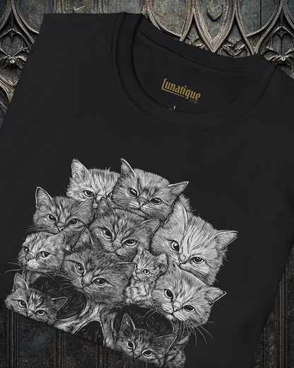 A Skull But It's Cats  2 Sided Long Sleeve T-Shirt