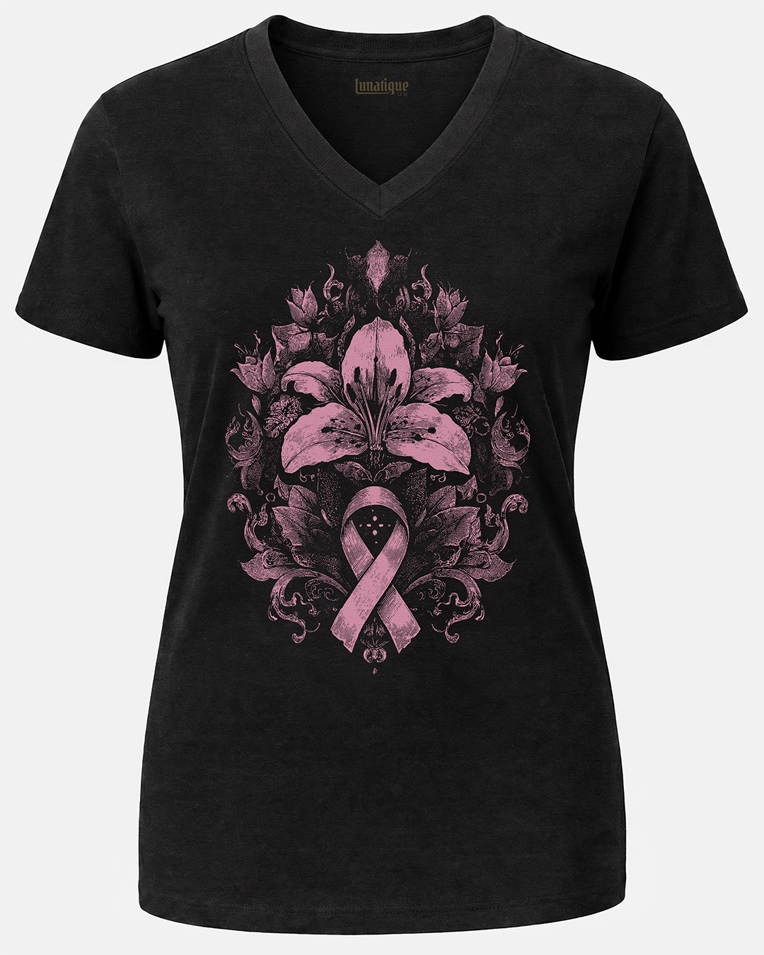 Pink Lily Unisex V-Neck T-Shirt