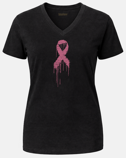 Dripping Ribbon Unisex V-Neck T-Shirt