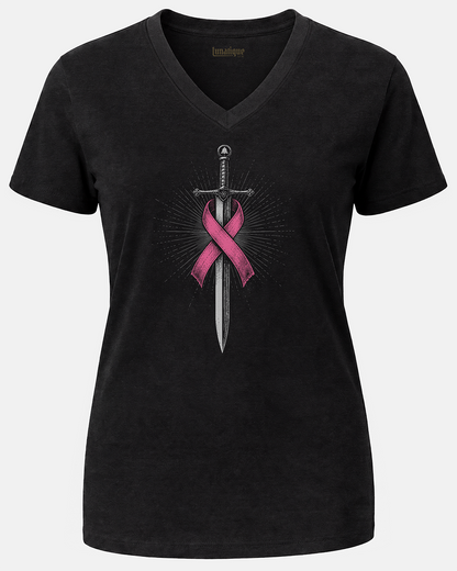 Pink Sword Unisex V-Neck T-Shirt
