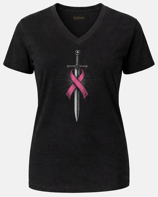 Pink Sword Unisex V-Neck T-Shirt