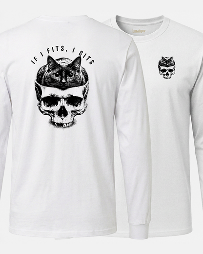 If I fits, I sits 2 Sided Long Sleeve Unisex T-Shirt