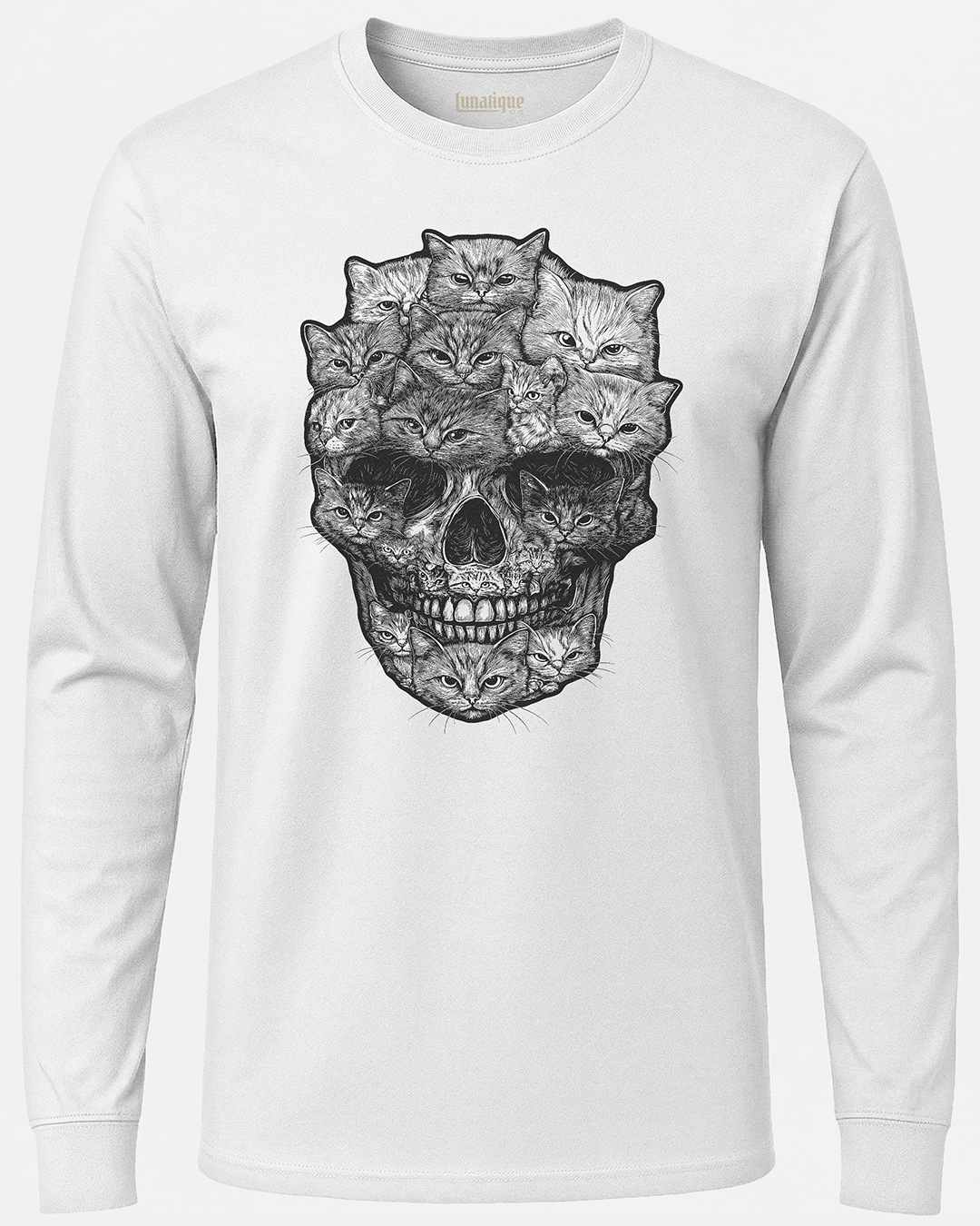 A Skull But It's Cats Long Sleeve T-Shirt