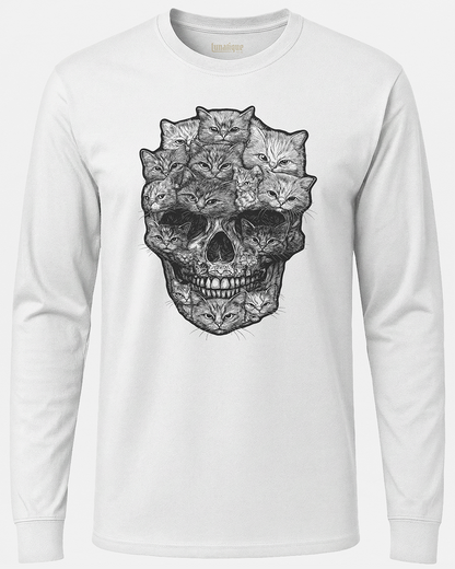 A Skull But It's Cats Long Sleeve T-Shirt