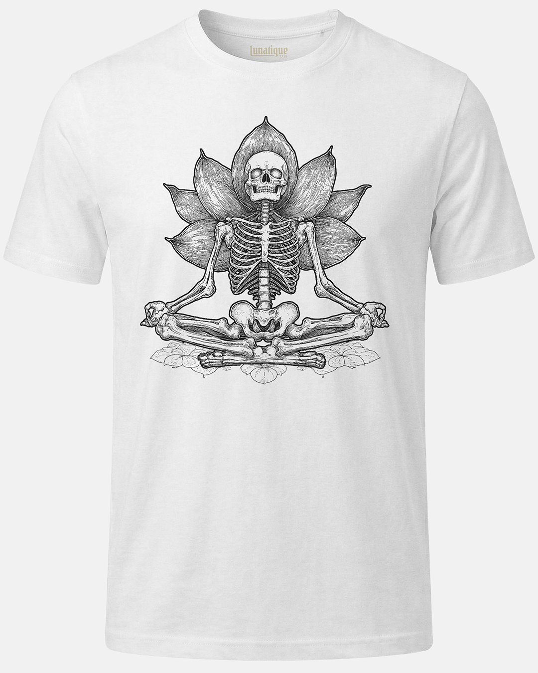 Meditating Skeleton w Lotus T-Shirt