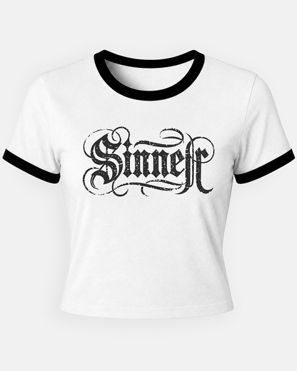 Sinner Women's Ringer Baby Tee