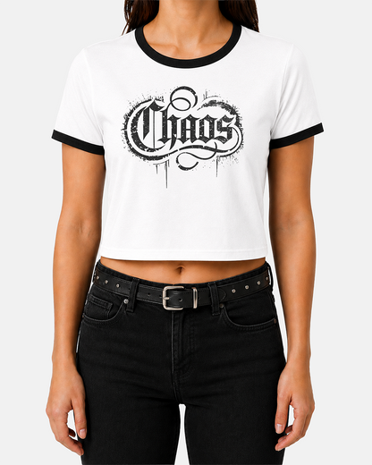Chaos Women's Ringer Baby Tee