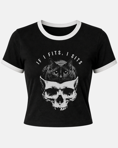 If I Fits, I Sits Women's Ringer Baby Tee
