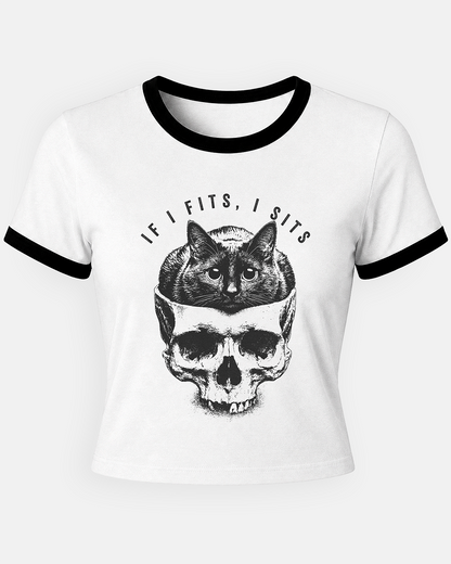 If I Fits, I Sits Women's Ringer Baby Tee