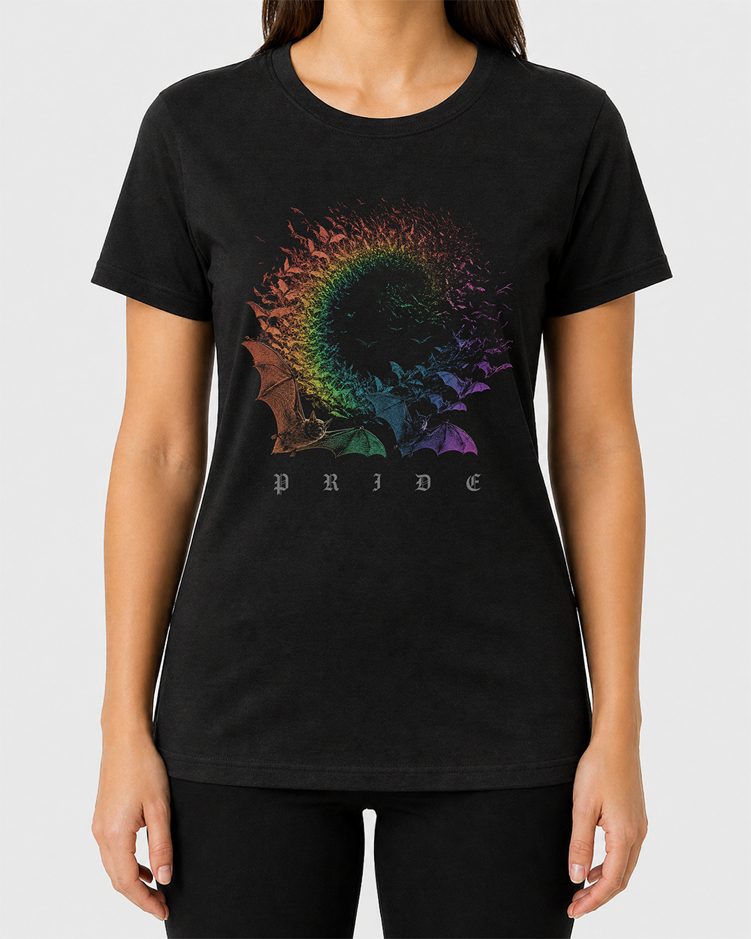 Rainbow Bats Women's Cut T‑Shirt