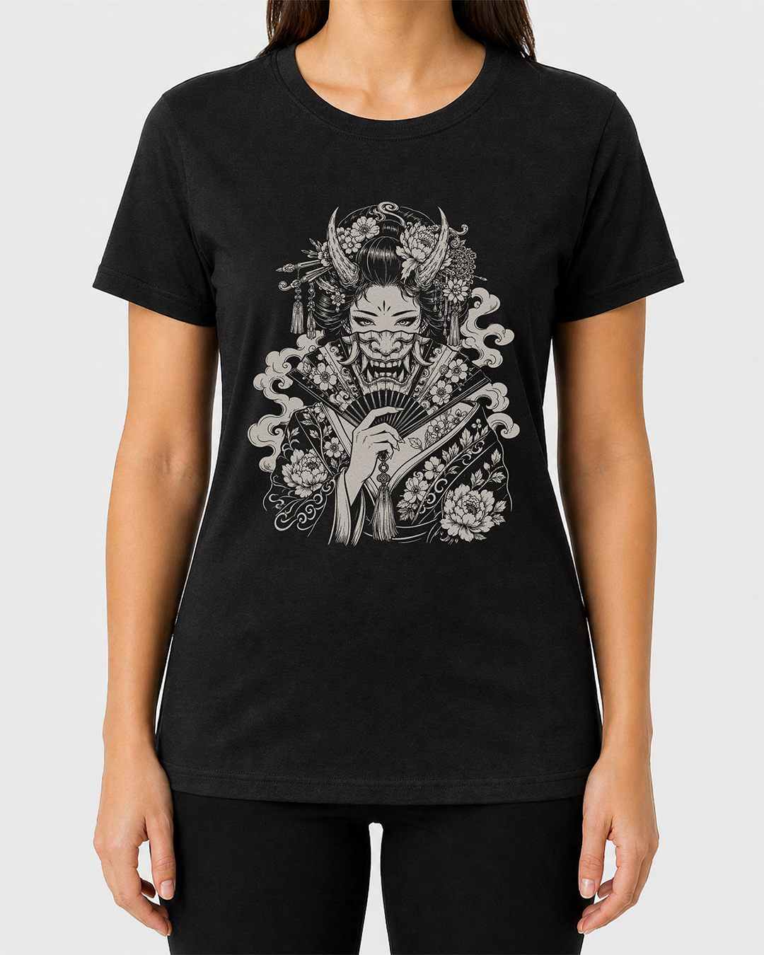 Geisha/Hannya Women's Cut T‑Shirt