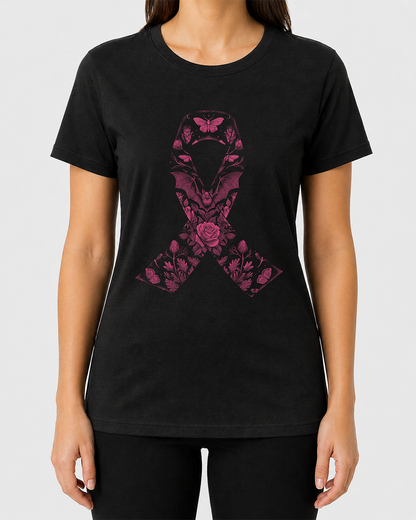 Breast Cancer Ribbon Women's Cut T‑Shirt