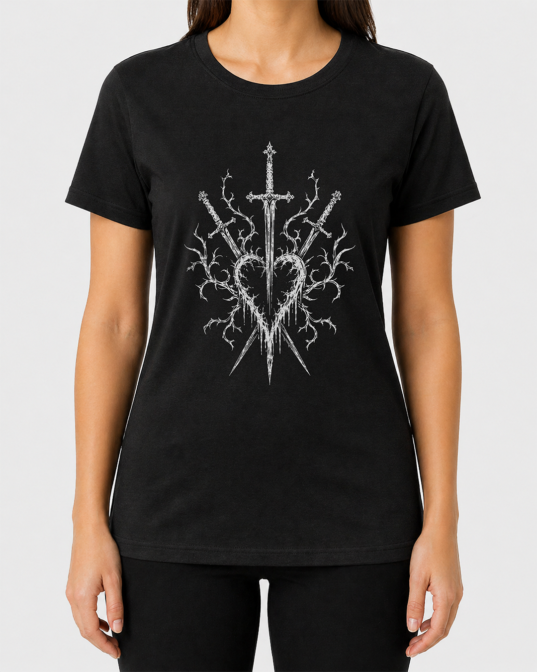 Three of Swords Women's Cut T‑Shirt