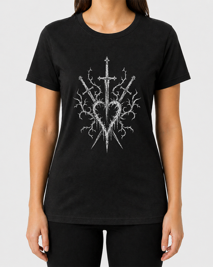 Three of Swords Women's Cut T‑Shirt