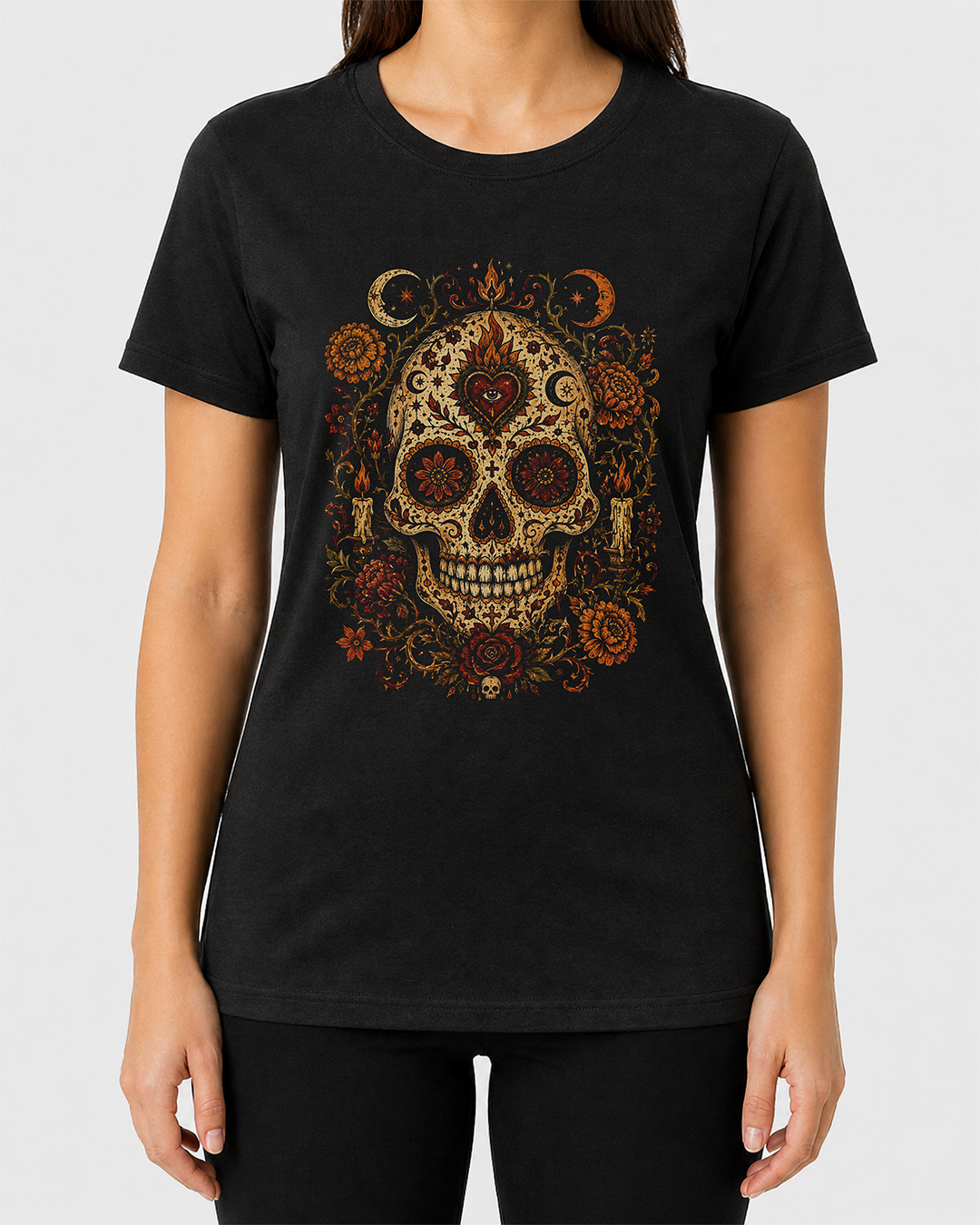Día de Muertos II Women's Cut T‑Shirt