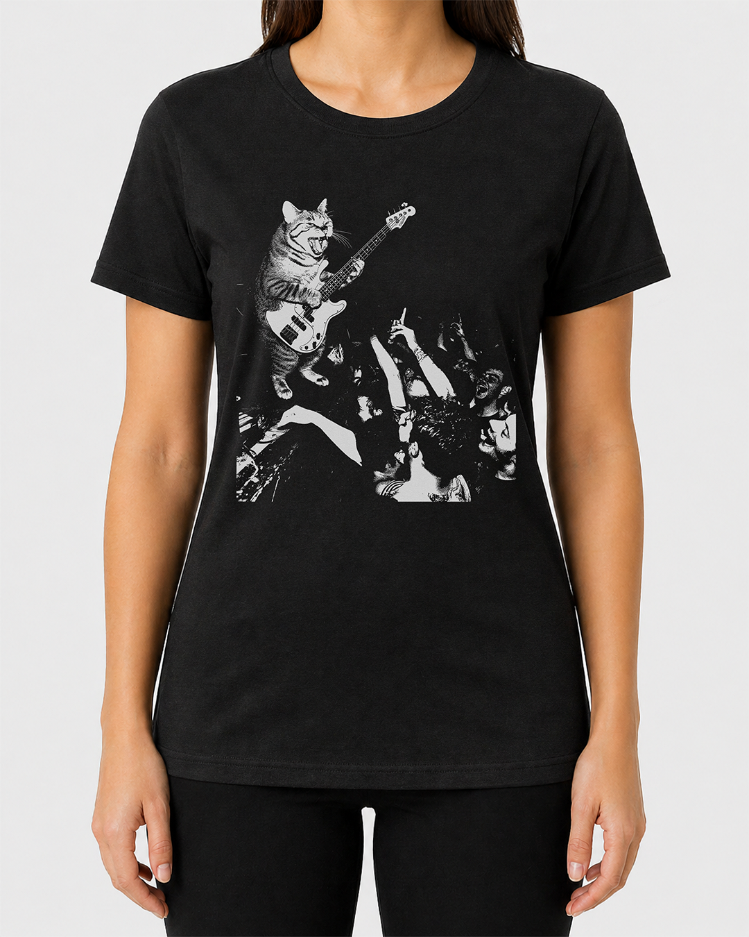 Punk Cat Women's Cut T‑Shirt