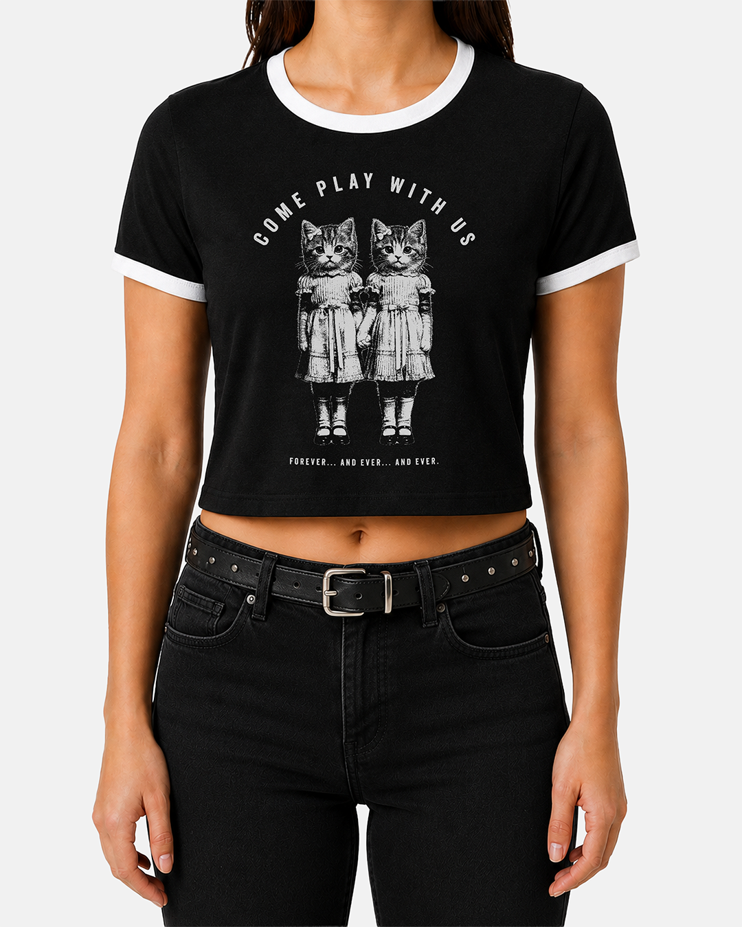 Come Play With Us Women's Ringer Baby Tee