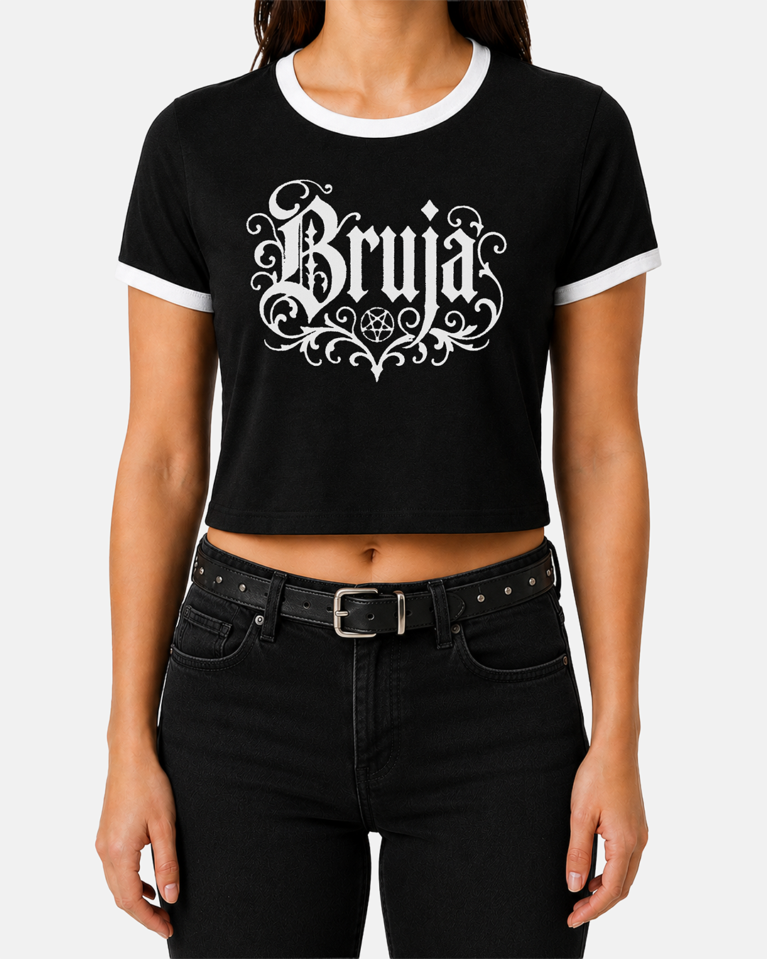 Bruja Women's Ringer Baby Tee
