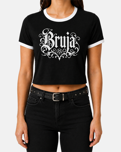 Bruja Women's Ringer Baby Tee
