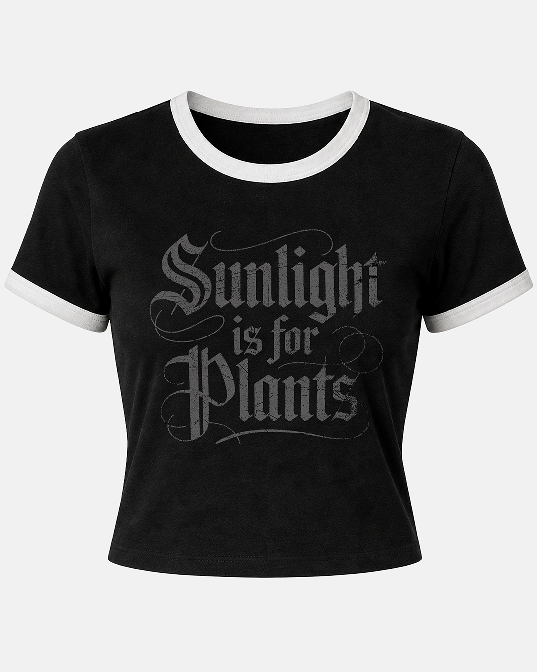 Sunlight is for Plants Women's Ringer Baby Tee