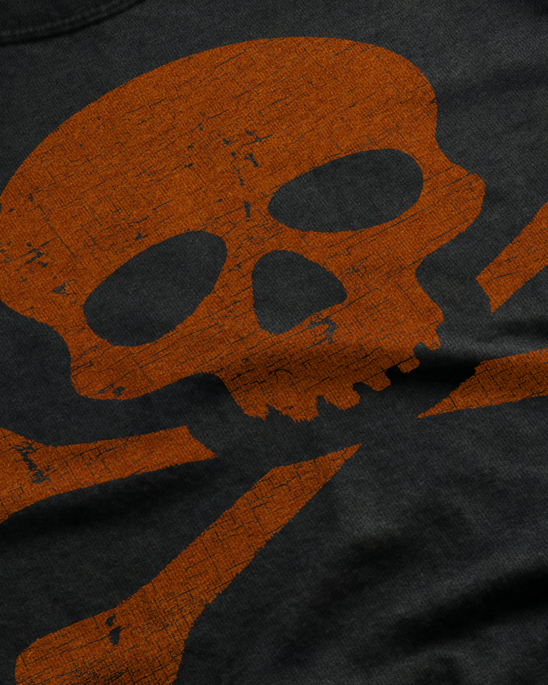 Skull and Crossebones (Orange) Unisex T-Shirt